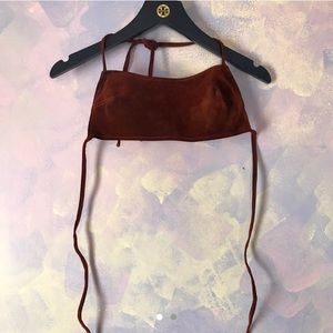 Vintage suede halter